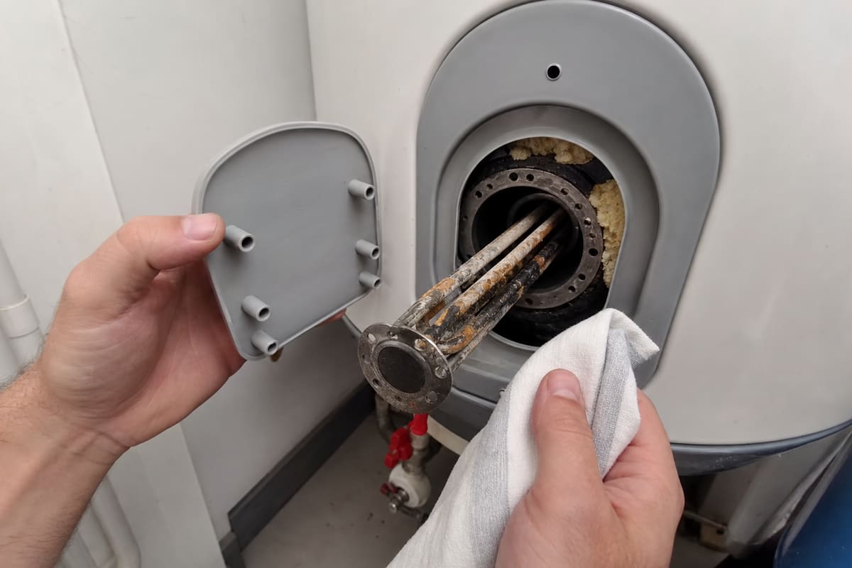 main retire cache résistance chauffe-eau maintenance